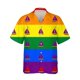 thumbnail image 3 of Camisetas con estampado 3D de la bandera del arcoíris LGBT para hombres y mujeres, camisetas de manga corta con solapa y personalidad a la moda, camisetas con botones para hombres, 3 of 5