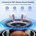 thumbnail image 6 of WeurGhy Bluetooth Wireless Earbuds Noise Cancelling for iPhone Android Sports Workout, 56H Playtime Waterproof LED Display in Ear Headphones, Purple, 6 of 7