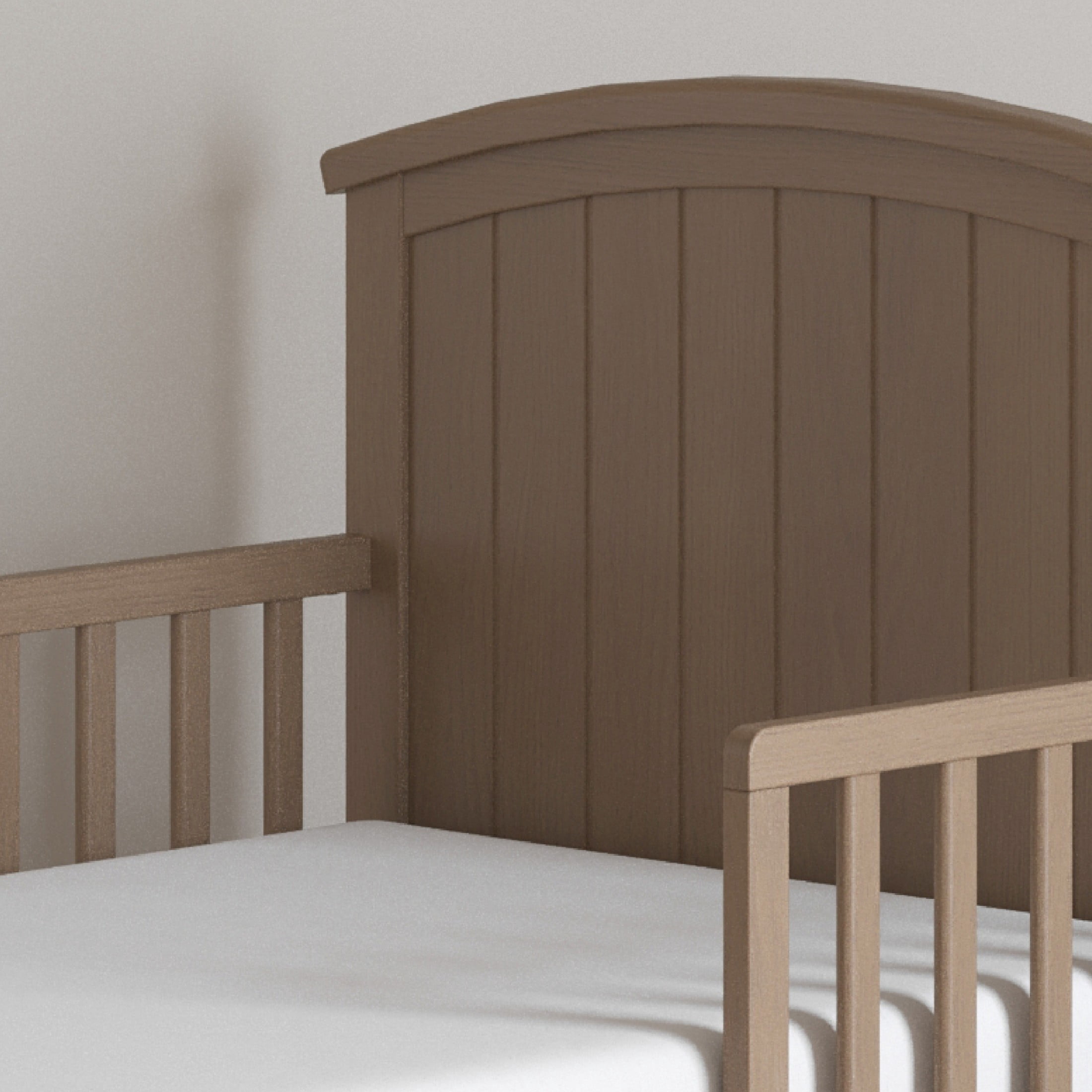 Child Craft Hampton Toddler Bed and Nightstand Bedroom Set, Low to Ground Design, Dusty Heather, 2-Piece