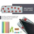 thumbnail image 5 of Cauagu Hand Drawn Strawberry Print Leather Pencil Pen Case - Stationery Bag Portable Stationery Bag Big Capacity Pencil Pouch Cosmetic Organizer Bag for Men & Women, 5 of 7