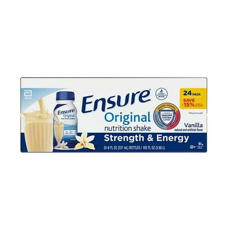 Ensure Original Nutrition Shake  Small Meal Replacement Shake  Vanilla (8 fl. oz.  24 ct.) Best By Feb 1 2025
