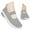 Grey, variant on Wide Toe Box Sneakers Women Knit Upper Embroidery Walking Shoes for Women Adjustable Upper Platform Non- White Sneakers for Women Comfortable Hands Free Platform Mary Janes Foam Shoes