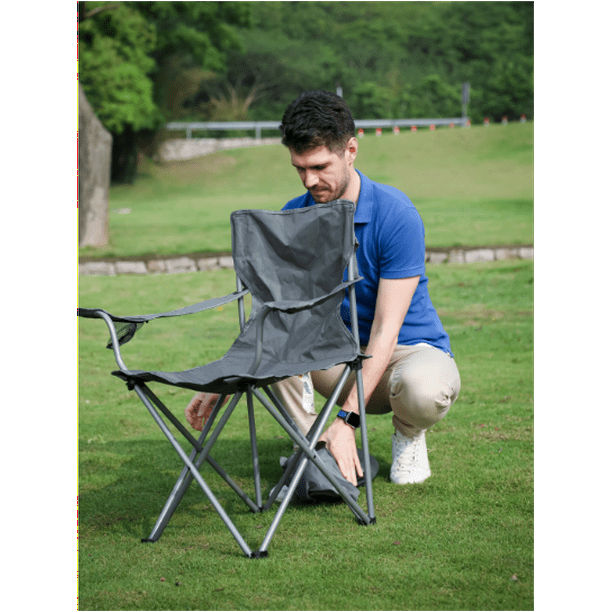 Ozark Trail Quad Folding Camp Chair 2 Pack With Mesh Cup Holder Walmart Com Walmart Com