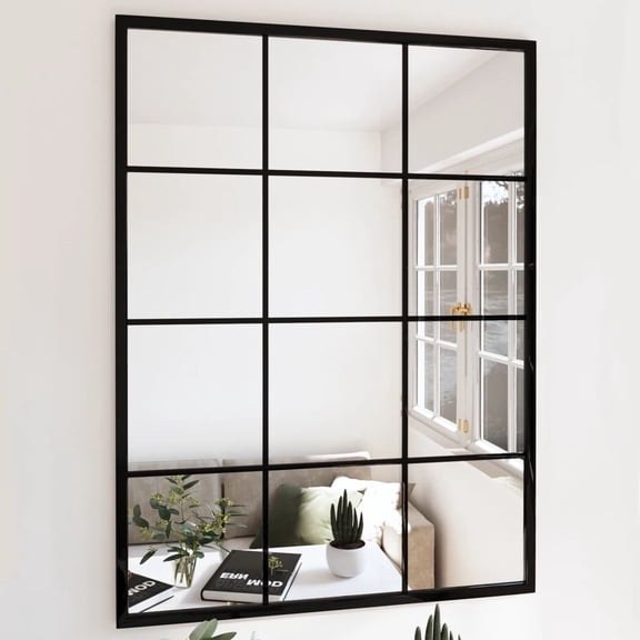 vidaXL Wall Mirror for Bathroom, Metal