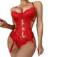 thumbnail image 1 of Gibobby Ropa interior mujer sexy Tanga de Encaje Nueva Ropa Interior Sexy Lencería Tanga Flor Ropa de Dormir Sujetador de Íntimos Bustier Lingerie(Rojo, M), 1 of 5