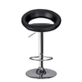 thumbnail image 3 of Poundex Height Adjustable 35" Faux Leather Barstool Set in Black (Set of 2), 3 of 8