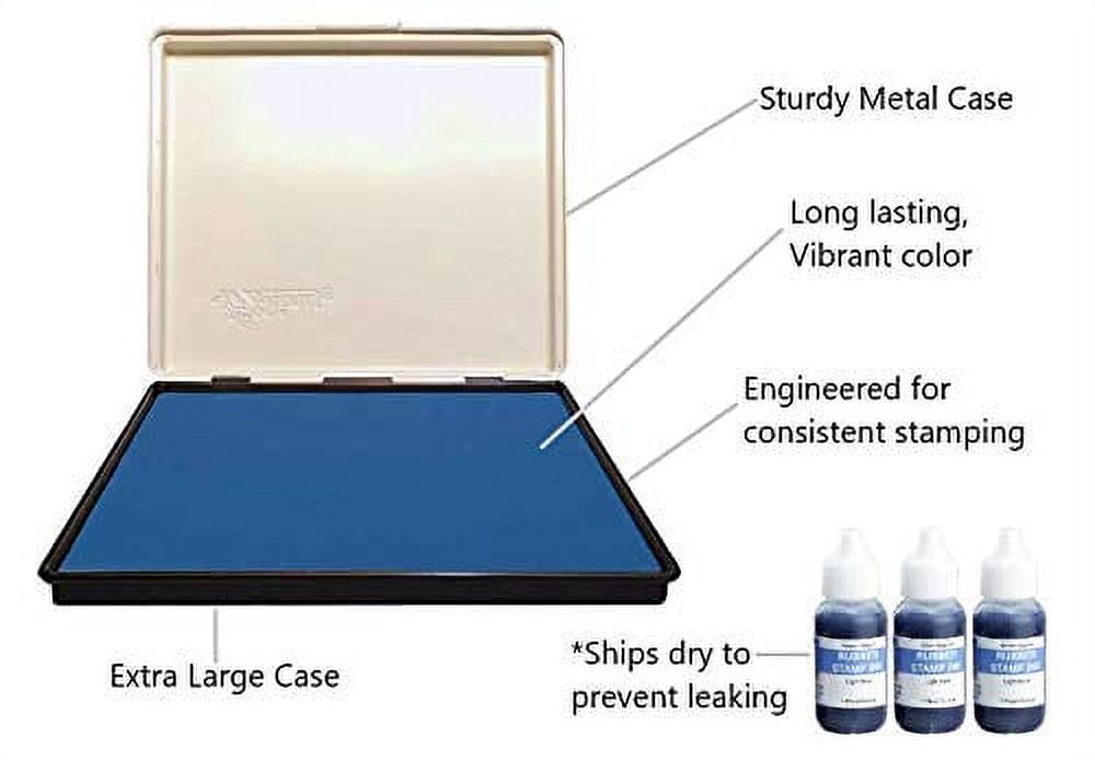 Infusion 8" x 12" Extra Large Industrial Stamp Ink Pad, Your Go to Large Stamp Ink Pad for Bright Color, Even Coverage and Durability, Light Blue Stamp Pad