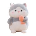 thumbnail image 1 of Lindo gato de peluche de juguete, animal de peluche, decoración para dormitorio, sofá, adornos de peluche suave Gris, 1 of 9