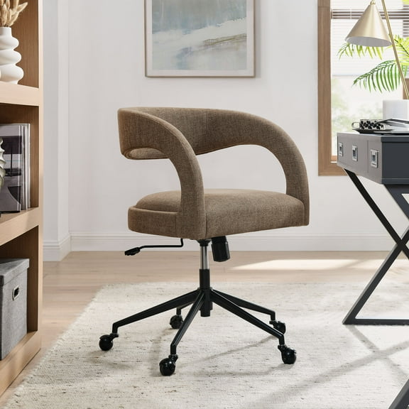 Modway Pinnacle Upholstered Office Chair in Mocha