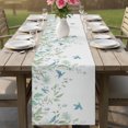 thumbnail image 2 of Table Runners 70 Inches Long Dress Scarves, Green Leaves Farmhouse Coffee/Dining/Kitchen Table Decor, Holiday Table Runner, Farmhouse Watercolor Botanical Vines Birds 13x70 Inch, 2 of 4