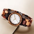 thumbnail image 5 of Relojes De Madera Relojes Exquisitos Para Mujer Relojes Casuales De Moda Simple Esfera De Nácar Eigraketly AP004879-01, 5 of 5