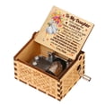 thumbnail image 1 of Caja de música con manivela de madera vintage Regalo vintage hecho a mano Mamá para mi hija, 1 of 6