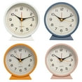thumbnail image 3 of Naiovety Reloj despertador de escritorio forma redonda estudiante dormitorio movimiento silencioso aguja campana cuarzo niños regalo para Decoración del hogar Rosa, 3 of 6