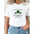 thumbnail image 1 of Camiseta De Mujer De Verano Suave Y Ligera Básica Para Llevar DeportesSt Patricks Day, Farm Fresh Four Leaf Clovers, Irish Clover Women's Chic T-shirts, Ultra-soft and VeCamisetas de verano para muj, 1 of 7