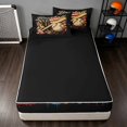 thumbnail image 4 of Manfei Baseball Zipper Twin Comforter Sets with Fitted Sheet and 2 Pillowcases, Sport Gamer Zipper Bedding Set, Red Blue Black, 4 of 7