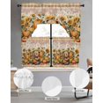thumbnail image 2 of Orange Yellow Pumpkin Fall Swag Curtains for Living Room/Bedroom Windows, Thanksgiving Botanical Plaid Rustic Kitchen Curtains and Valances Set 36 Inch Length, Swags Valance Curtain Panels, 2 of 5