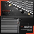 thumbnail image 6 of A-Premium Engine Coolant Radiator with Transmission Oil Cooler Compatible with Daewoo Leganza 1999-2002 L4 2.2L, Nubira 1999-2002 L4 2.0L, Automatic Trans. Replace# 96351103, 6 of 8
