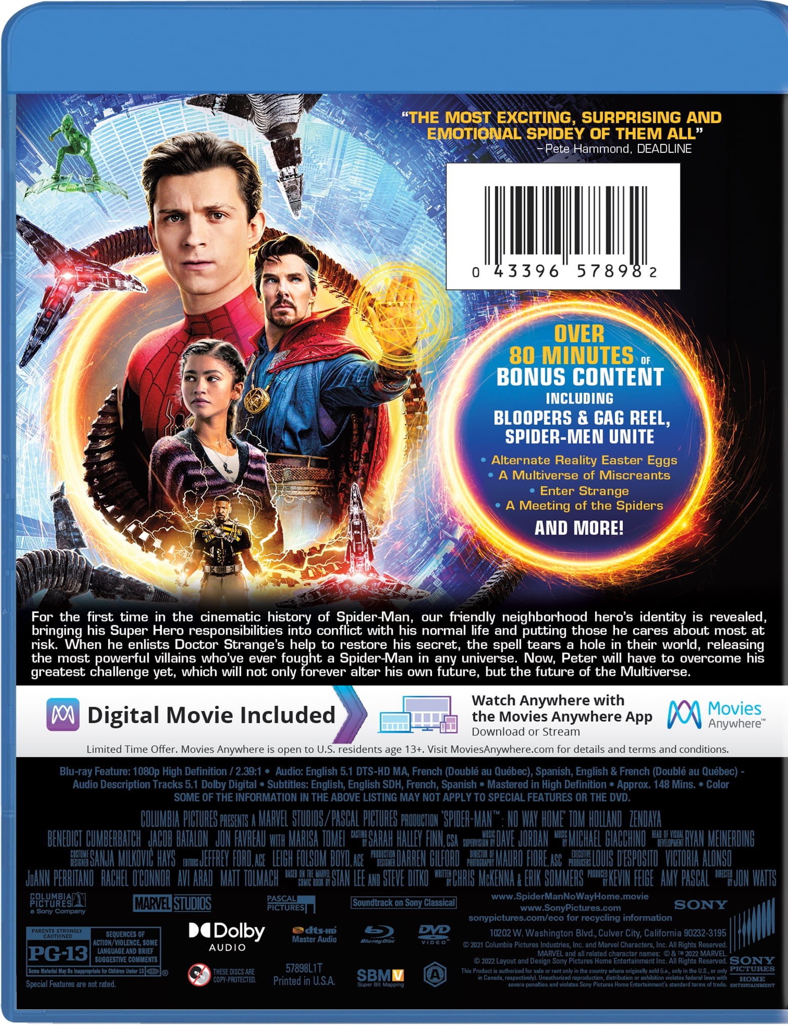 Spider-man: No Way Home (blu-ray + Dvd + Digital) : Target