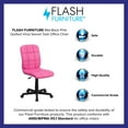 thumbnail image 4 of Flash Furniture Clayton Mid-Back Pink Quilted Vinyl Swivel Task Office Chair, 4 of 13