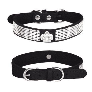 GASTROPOD Cat Collar,Adjustable Nylon Pet Collar for Small to Large Cats,Bling Rhinestone Crown Cat Collar,Soft and Breathable Pet Collar for All-Day