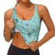 thumbnail image 3 of Fotbe Hawaiian Style Sujetador Deportivo Largo sin Aros para Mujer con Almohadillas y Soporte Medio, Transpirable y Absorbente, Camiseta Tipo Chaleco o Tank Top-Medium, 3 of 8