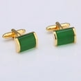 thumbnail image 2 of BESTYASH Mens Cufflinks Cufflink Green 2Pcs, 2 of 8