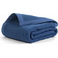 thumbnail image 1 of King 100% Cotton 4 Layered Blanket [Navy Blue], 1 of 15