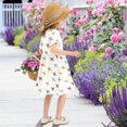 thumbnail image 5 of FORMRS Girls Short Sleeve Dress Summer Casual Round Neck A-line Beach Sundress, Sizes 2T-8T, Colorful Cartoon Planes Pattern, 5 of 8