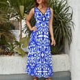 thumbnail image 3 of Portugais azulejo Tuiles. Robe Sans Manches Robes d'Été pour Femmes 2024 Robes de Bal, 3 of 4