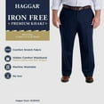 thumbnail image 4 of Haggar Mens BT Iron Free Premium Khaki Classic Fit Flat Front Expandable Waist Pant, 4 of 5