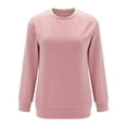 thumbnail image 3 of Pxiakgy Tenues d'Automne pour Femmes 2024 Chandail en Molleton Col Rond Uni Manches Longues Décontracté Mignon Léger Ample Taille : S-2TG, 3 of 8