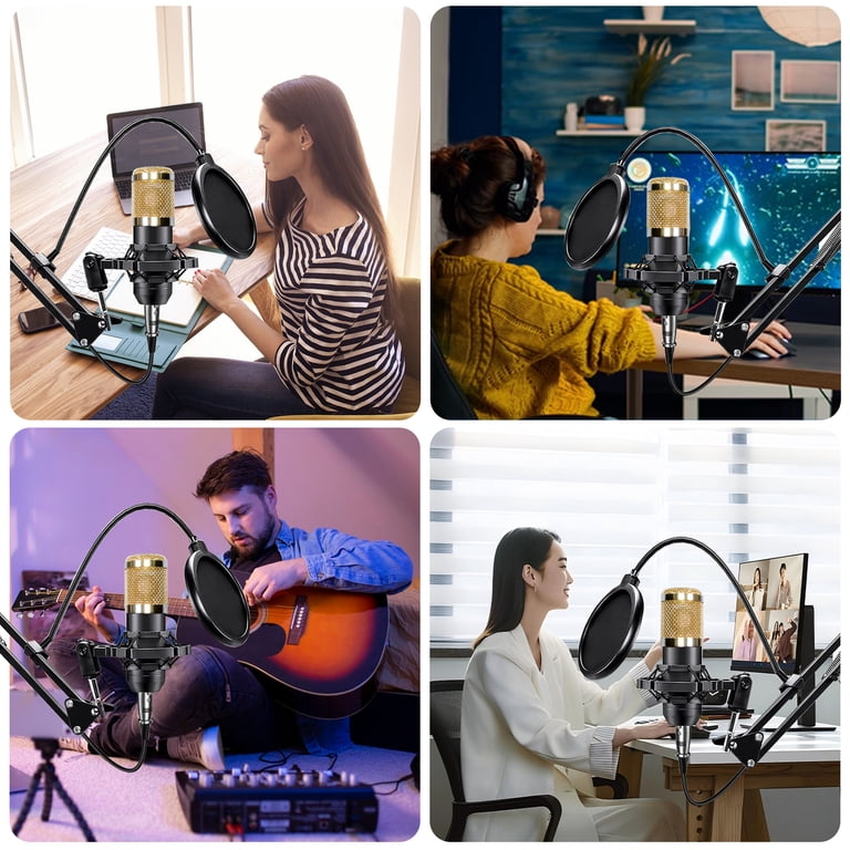 2-Person Podcast Equipment Bundle with Dual BM800 Microphones, V8K