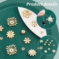 thumbnail image 4 of 48pcs 8 Styles Metal Filigree Flower Caps 6-25mm Gold Flower Bead Caps Multi-Petal Bead Cap Bails End Charm Caps, 4 of 6