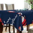 thumbnail image 3 of SKYSONIC Santa Claus Tablecloth Waterproof Washable Polyester Square Table Cover Durable Tablecloth for Kitchen Dining Table Party Decor (54 X 54 Inch), 3 of 7