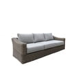 thumbnail image 2 of Tulum Two-Tone Dark Beige Aluminum Frame Sofa in Silver Cushions, 2 of 4