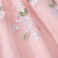 thumbnail image 6 of Eltusu Summer Dresses for Girls, Fashion Ruffle Sleeve Short Sleeve Crew Neck Kids Clothes Pink Size 6-7T, 6 of 9
