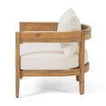 thumbnail image 4 of Christopher Knight Home 312395 Alfy Outdoor Club Chair with Cushions Set of 2, Teak Finish, Beige, 4 of 9