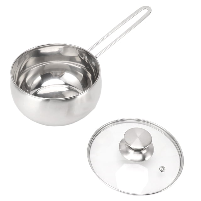 Olla Calentadora De Leche, Fondo Compuesto Grueso, Olla Para Sopa Con Calentamiento Uniforme, Apariencia Hermosa, Mango único Portátil De Acero Inoxidable Fuerte Para Cocina