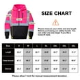 thumbnail image 5 of ProtectX High Visibility Safety Sweatshirt for Women Men, Class 3 Hi Vis Hoodie with large Pocket, Hooded Full-Zip Reflective Sweatshirt for Work & Construction, Pink, XX-Large, 5 of 7