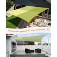 thumbnail image 4 of Sun Shade Sail 8x10Ft Geometric Ombre Gradient Green Uv Block Sunshade Canopy Outdoor Shade Cover Rectangle Shade Cloth For Patio Garden Yard Deck Pergola, 4 of 6