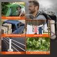thumbnail image 6 of Diamond Braided Polypropylene Rope, 16-Strand 660lbs High Strength Utility Cord, Lightweight, Floating Rope for Camping, Flag Pole,Marine, Indoor and Outdoor Use (White/Orange, 3/16in X 100FT), 6 of 6