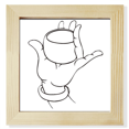 thumbnail image 1 of El budismo mano taza linea de dibujo Patron Pantalla de escritorio de pared de fotograma cuadrado, 1 of 4
