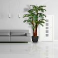 thumbnail image 2 of Vintage Home Artificial Faux Real Touch 72" Tall Palm With Eco-Paper Planter And Black Honeycomb Fiberstone Planter, 2 of 3