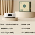 thumbnail image 3 of Portable clothes dryer, portable clothes dryer for apartment dormitory and RV, foldable mini washer and dryer with drying bag, two heating modes, time setting function and purple light, 3 of 8
