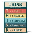 thumbnail image 4 of Think before you speak LAMINATED motivational chart rainbow colors classrooms and educators poster, 4 of 4