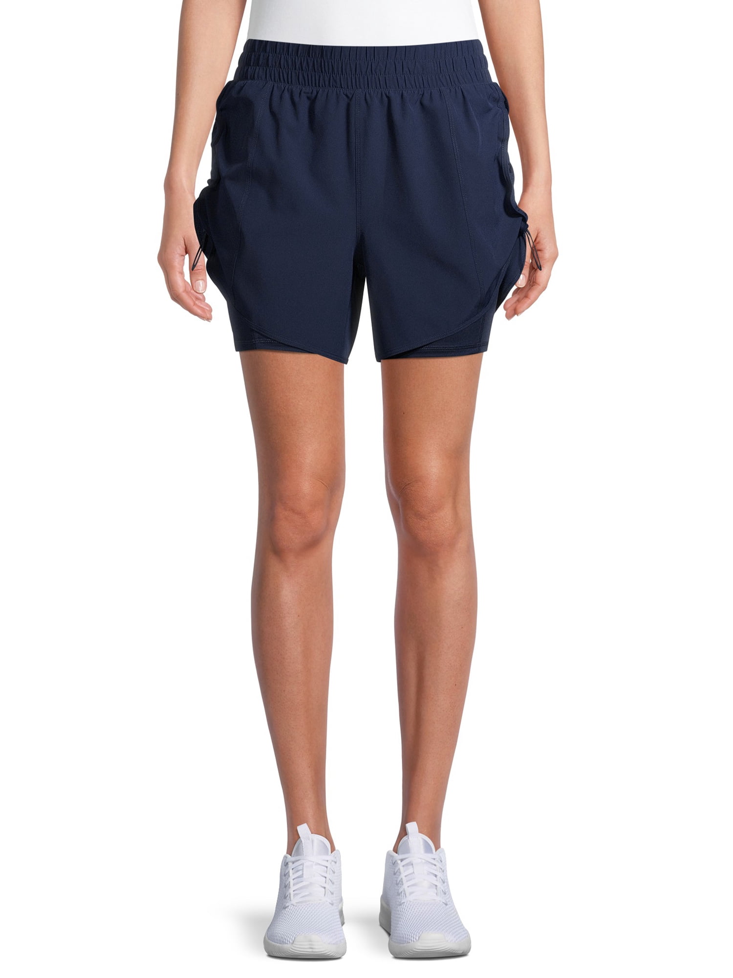 Avia Women's Running Shorts with Side Bungees and Bike Liner