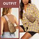 thumbnail image 1 of Bolso Pecho Mujer Casual Moda Crossbody Deportes Cintura Bolsillo Marrón, 1 of 7