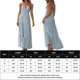 thumbnail image 2 of Vestido Túnica De Verano Vestido maxi ajustado para mujer Estilo elegante Gasa Halter Vestido largo Traje de vacaciones Ygjytge Azul M para Mujer, 2 of 6