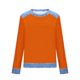 thumbnail image 5 of Camisetas de Manga Larga para las Mujeres Loose Fit Color Sólido Blusa de Cuello Redondo Top Suave Casual, 5 of 6