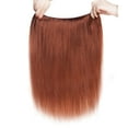 thumbnail image 2 of Ustar Brazilian Virgin Hair One Bundle #33 Auburn Straight Human Hair Weave 10 inch Silky Sew in Hair Single Weft Extensions 100g/Bundle for Black Women, 2 of 7
